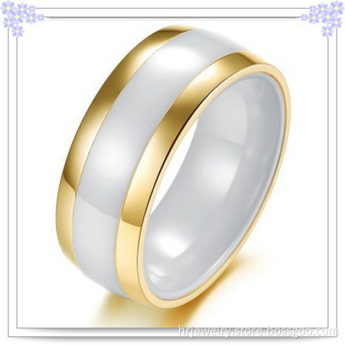 Stainless Steel Ring Ceramic Jewelry with Ceramics (CR0032)